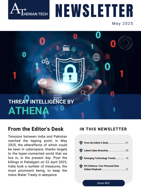 Cover of Threat Intelligence by Athena — May 2025