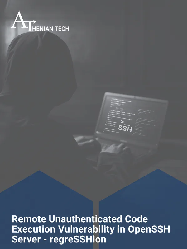 Cover of Remote Unauthenticated Code Execution Vulnerability in OpenSSH Server — regreSSHion